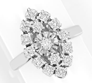 Foto 1 - Formvollendeter Ring 0,18ct Diamanten-Weißgold, S2912