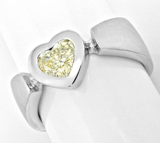 Foto 2 - Designer-Ring 0,52ct Herz Diamant HRD Yellow, S3909