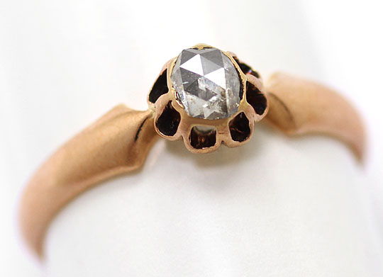Foto 2 - Original antiker Diamant-Ring 0,27 Diamant Rose Rotgold, S4712