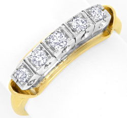 Foto 1 - Halbmemory Diamant-Ring 0,28ct Gelbgold-Weißgold, S6844